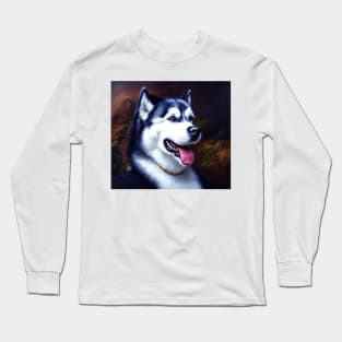 Husky The Dog Long Sleeve T-Shirt